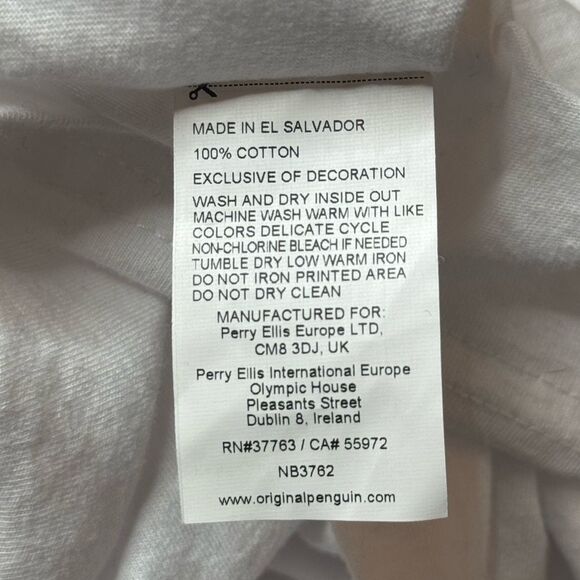 Original Penguin “Will Work For Cookies” Santa Christmas Shirt size Medium - Picture 4 of 5